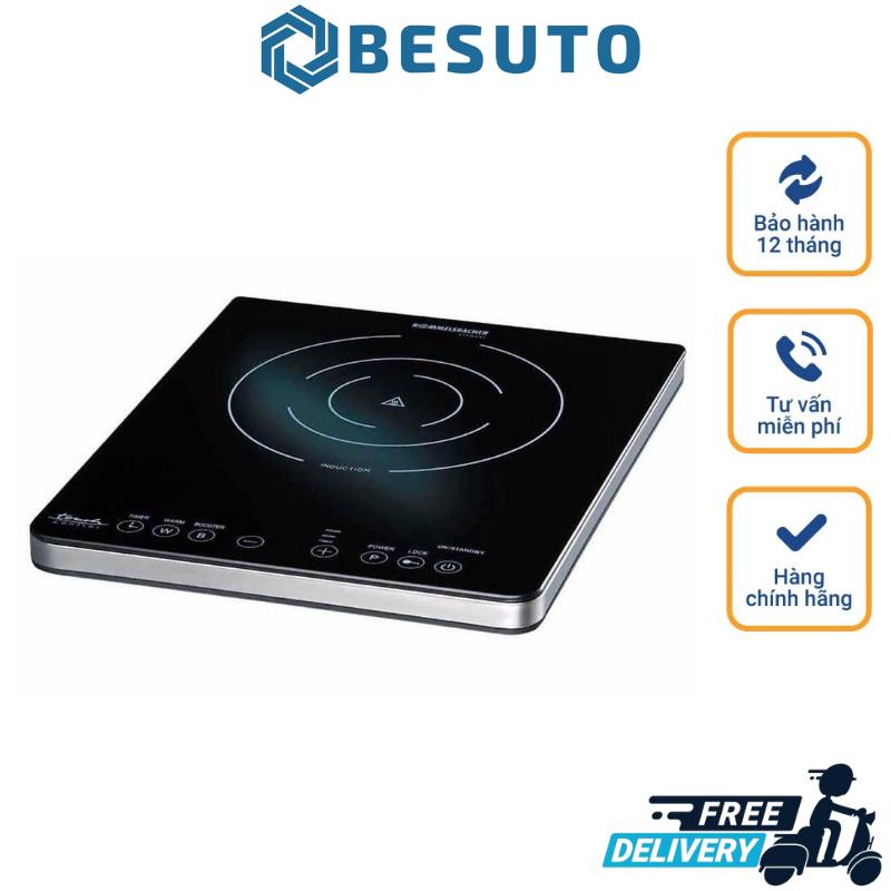 Rommelsbacher CT-2100/IN Single Induction Cooker, Capacity 2100W, Timer Off, Scratch Resistant Glass, Imported from Germany, 12 Months Warranty