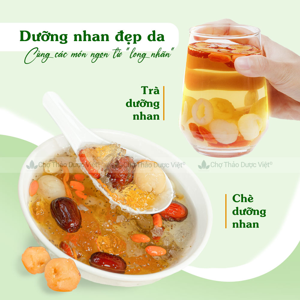 Long nhãn Hưng Yên 500g, long nhãn sấy khô, không tẩm đường, nấu chè sen, pha trà vị ngọt tự nhiên
