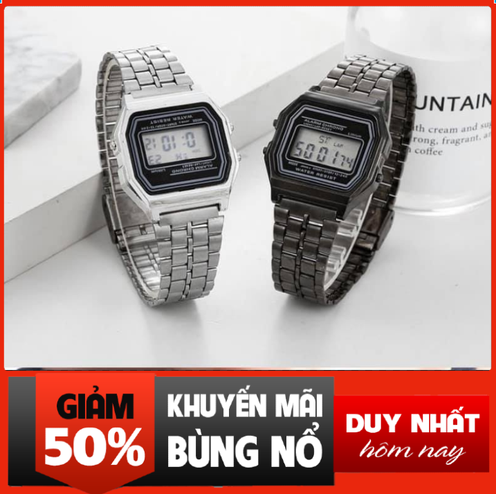[HCM]ĐỒNG HỒ  ĐIỆN TỬ DÂY THÉP CAO CẤP