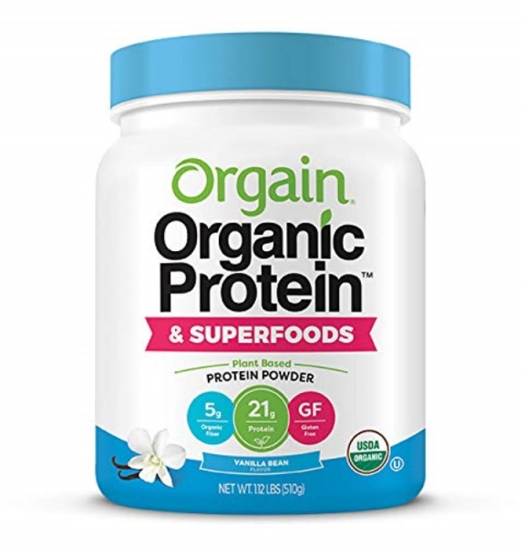 Bột đạm thực vật hữu cơ, Orgain Organic Protein and Superfoods, 510g [Hàng Mỹ] cao cấp