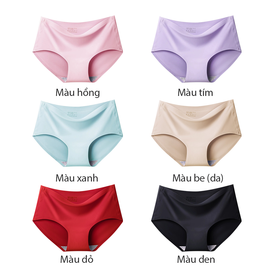 Combo 6 Quần Lót Nữ Đúc Su Lụa Không Đường May- New Thoi Trang