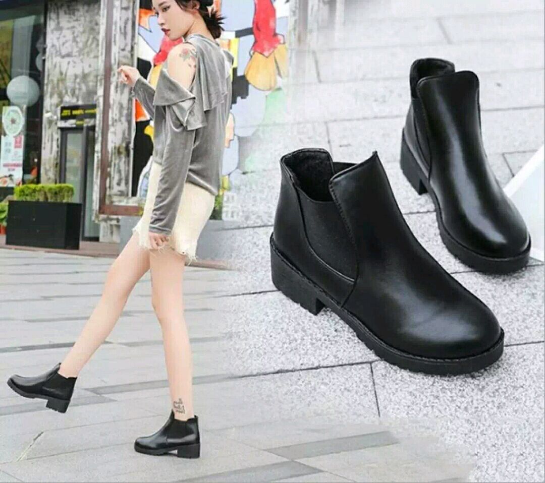 [HCM]giày bốt nữ cổ chun