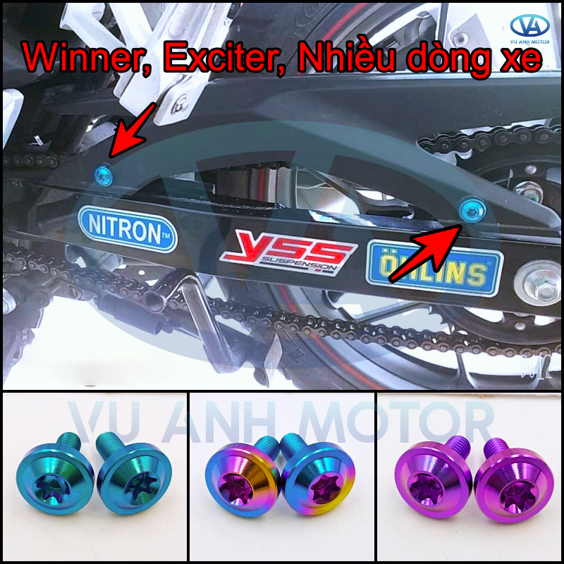 Ốc titan gr5 gắn dàn áo exciter 150