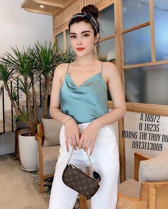 ÁO KIỂU 2 DÂY CỔ ĐỖ ĐẸP XUẤT SẮC