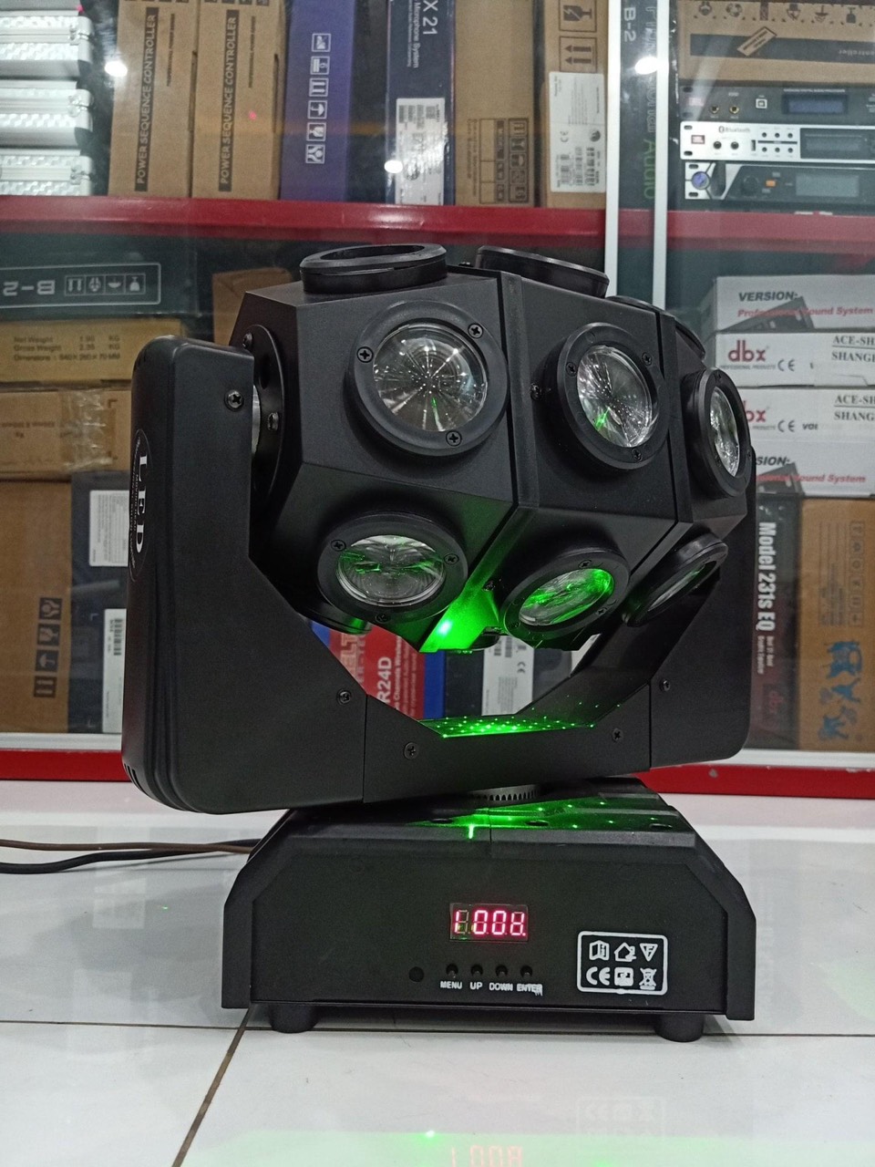 Moving Head Light 1 Head 18 LEDs with Laser