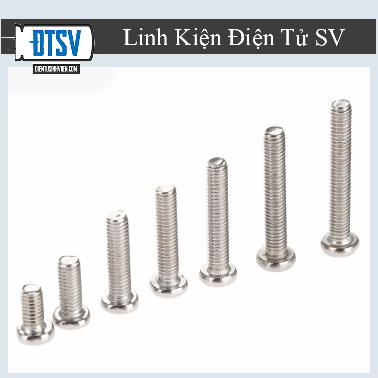 Combo 20 Ốc Vít Cỡ M4(phi 4) Các Loại Độ Dài- Linhkiendientusv.vn