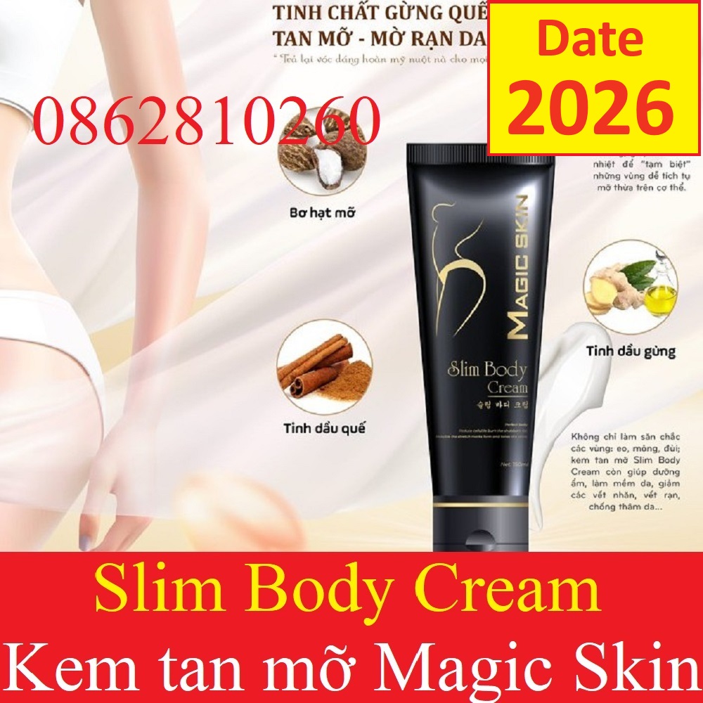 Kem Tan Mỡ Quế Gừng Magic Skin Slim Body Cream [CHÍNH HÃNG MAGICSKIN]