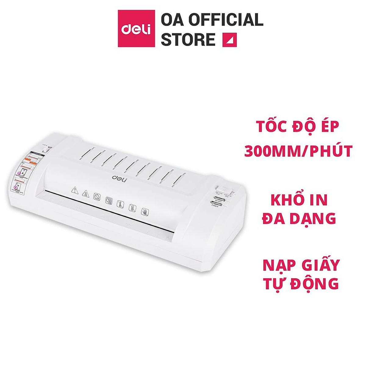 Máy ép nhựa dẻo,màng plastic A4 chính hãng Deli E3893-EU