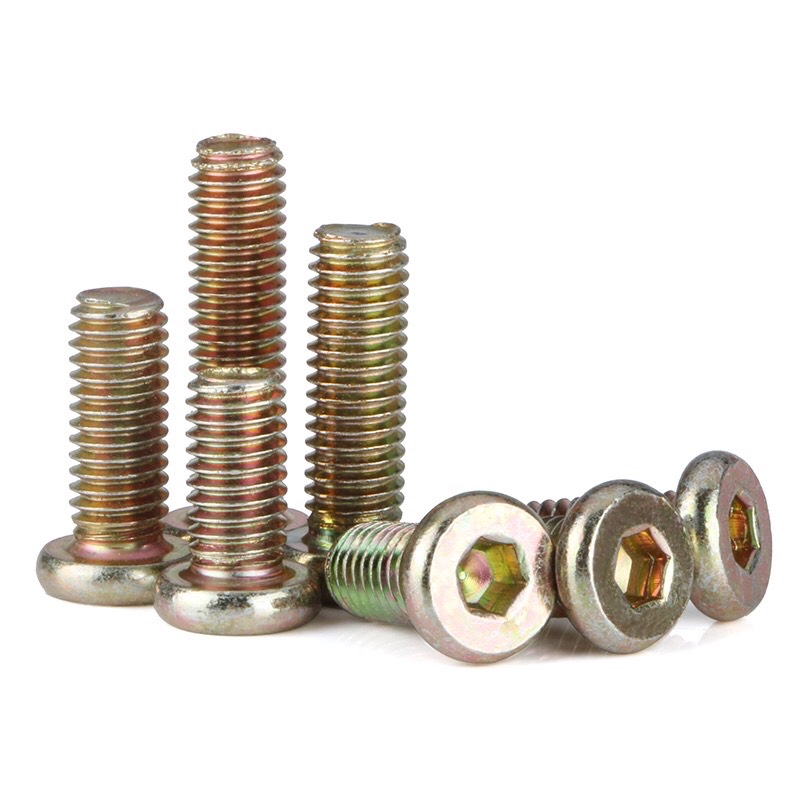 Vít lục giác đầu tròn dẹt , Bulong lục giác chìm đầu dẹt M6x40- 100 con lục giác chìm