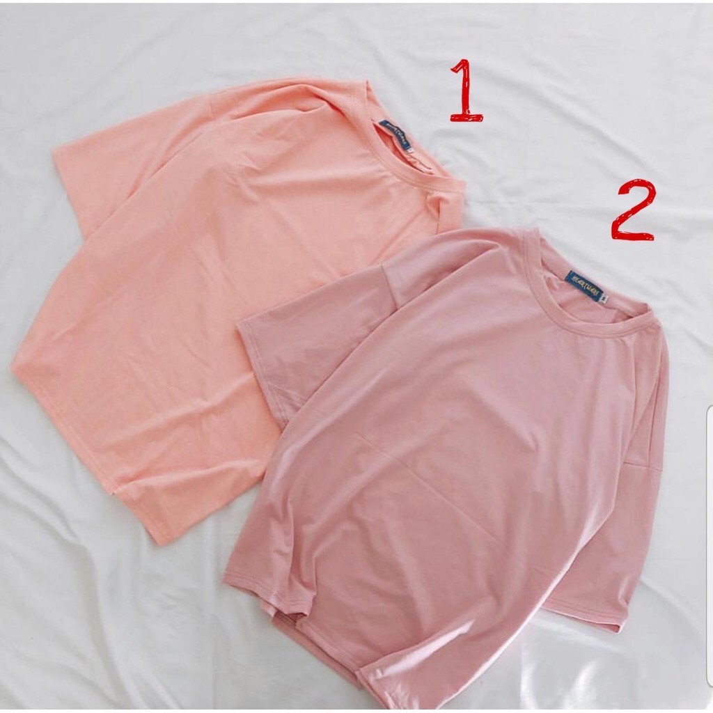 [HCM]ÁO THUN TRƠN OVERSIZE ĐỦ MÀU UNISEX (16 Màu)