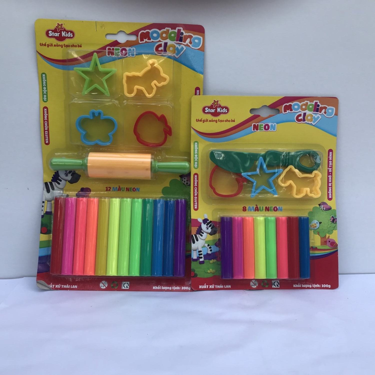 Thái Lan Vỉ đất sét nặn cho bé hiệu Star kid .[(Hàng cao cấp sẵn hàng, giá sỉ)