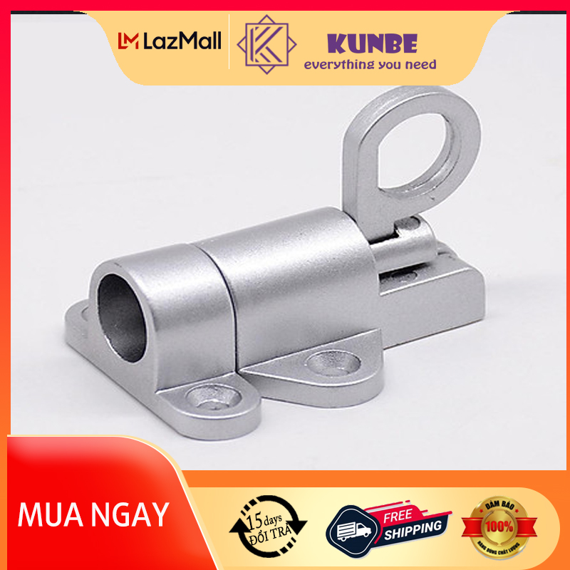Chốt gài cửa tự động khóa, cửa sổ, cửa tủ quần áo, chuồng thú nuôi  KUNBE, an toàn tự động bằng hợp kim nhôm