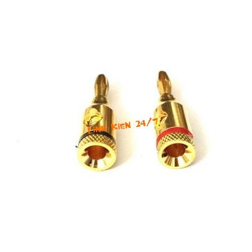 JACK BẮP CHUỐI ĐỰC MẠ VÀNG 4MM (1 CẶP)