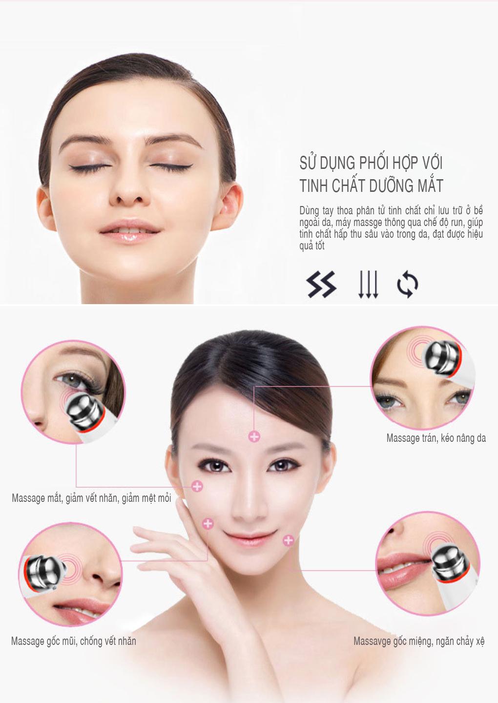 [HCM]Máy run ion massage mắt giúp hấp thụ tinh chất