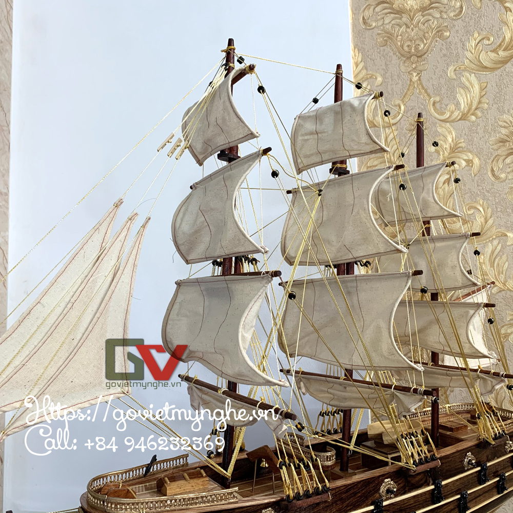Mô Hình Thuyền Gỗ Chiến Cổ NAPOLEON 40cm (Loại 1)