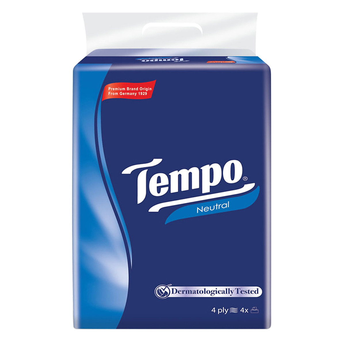 Lốc 4 Gói Khăn Giấy Tempo Softpack Neutral 4 Lớp (4*90 tờ)