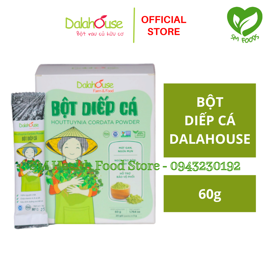Bột Diếp Cá Nguyên Chất Dalahouse 60g (20 gói * 3g)