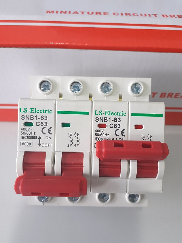 Cầu dao đảo chiều 2P 63A SNB1 VNA-Electric dạng cơ độ bền cao aptomat dảo chiều công tắc đảo chiều