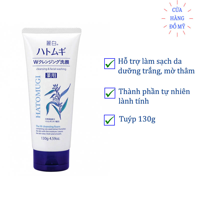 [Hoàn tiền 20%] Sữa Rửa Mặt Ý Dĩ Hatomugi Naturie 130g và 170g Nhật Bản - Cleasing & facial washing - Shop Hong1008
