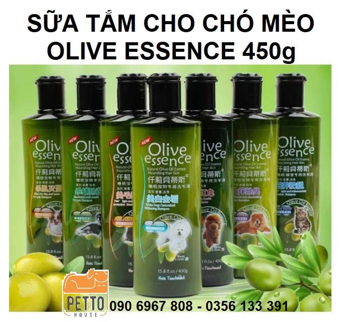Sữa tắm cho chó mèo Olive Essence 450g