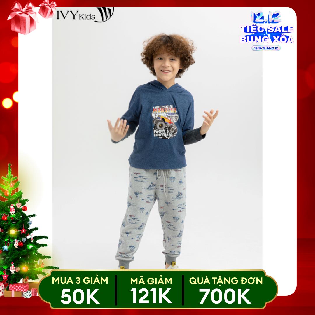 Áo thun bé trai Monster IVY moda MS 58K1102