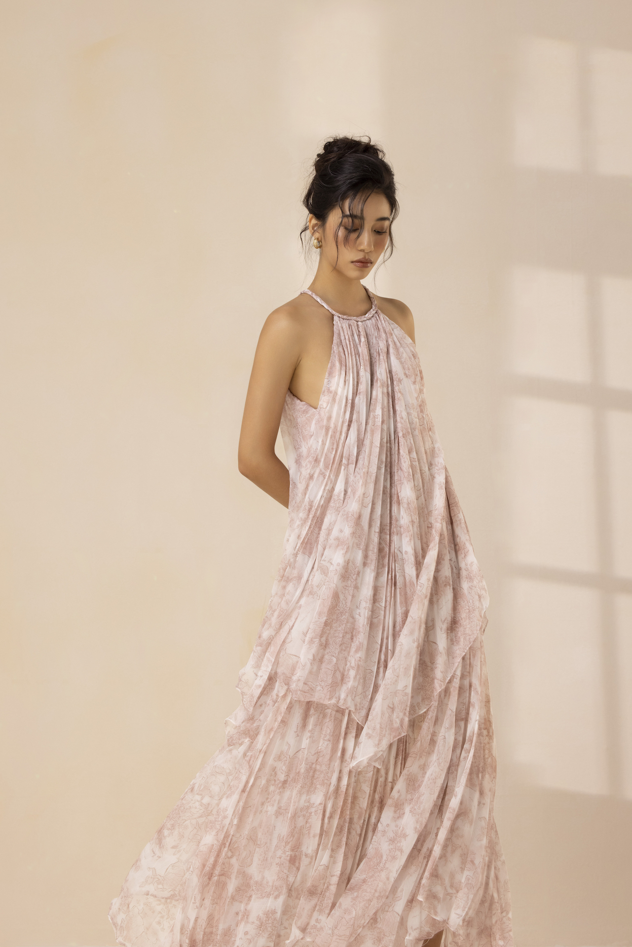 Des Fleurs - Váy xoè dập ly dài Ciel Pleated