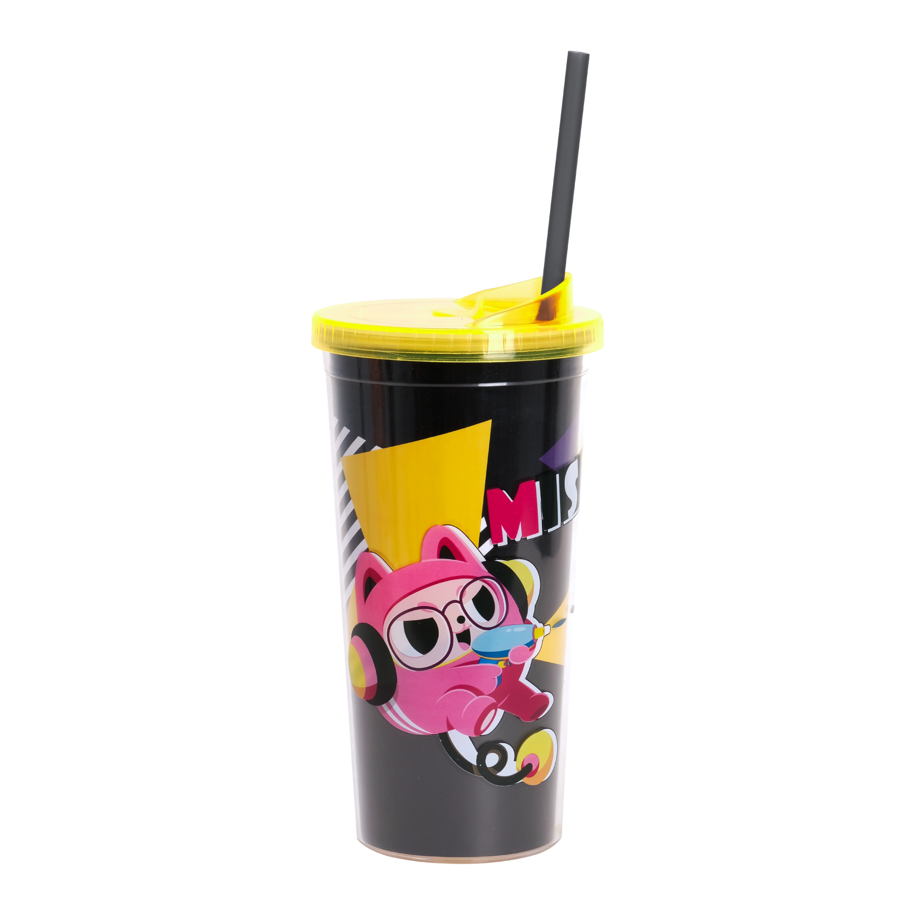 Ly Ống Hút Hai Lớp 600ML - Mihi Mana Cup Black/Purple - MISTHY - TALK!