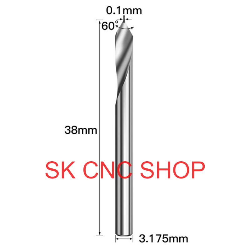 Mũi phay pcb - 60 độ - sk cnc shop