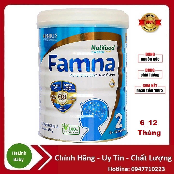 Sữa famna số 2 850g dành cho trẻ 6_12 tháng