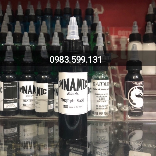 Mực Xăm đen Dynamic TBK Triple Black 30ml / 1oz chai chiết