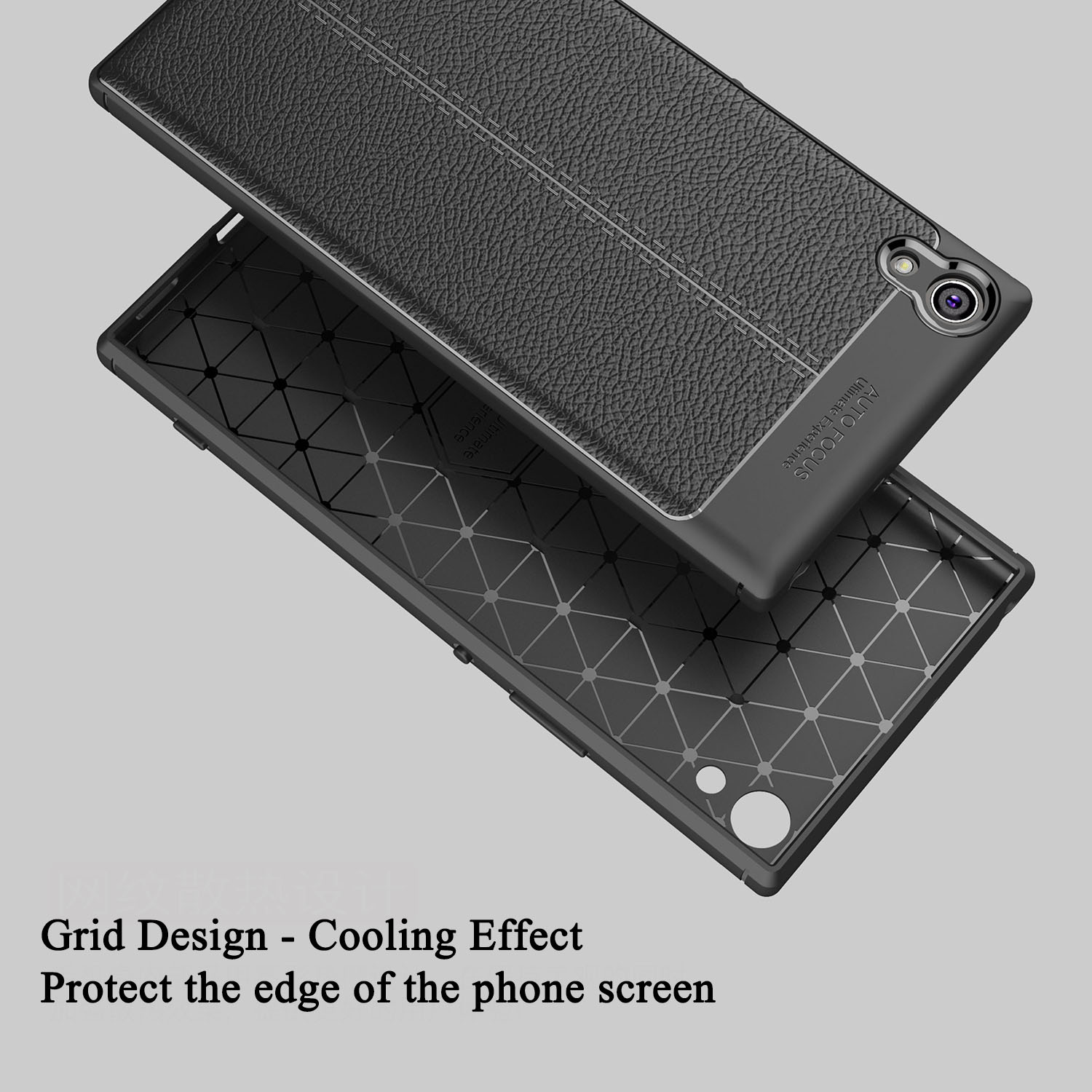 Ốp lưng Sony XA1 silicon giả da Auto Focus