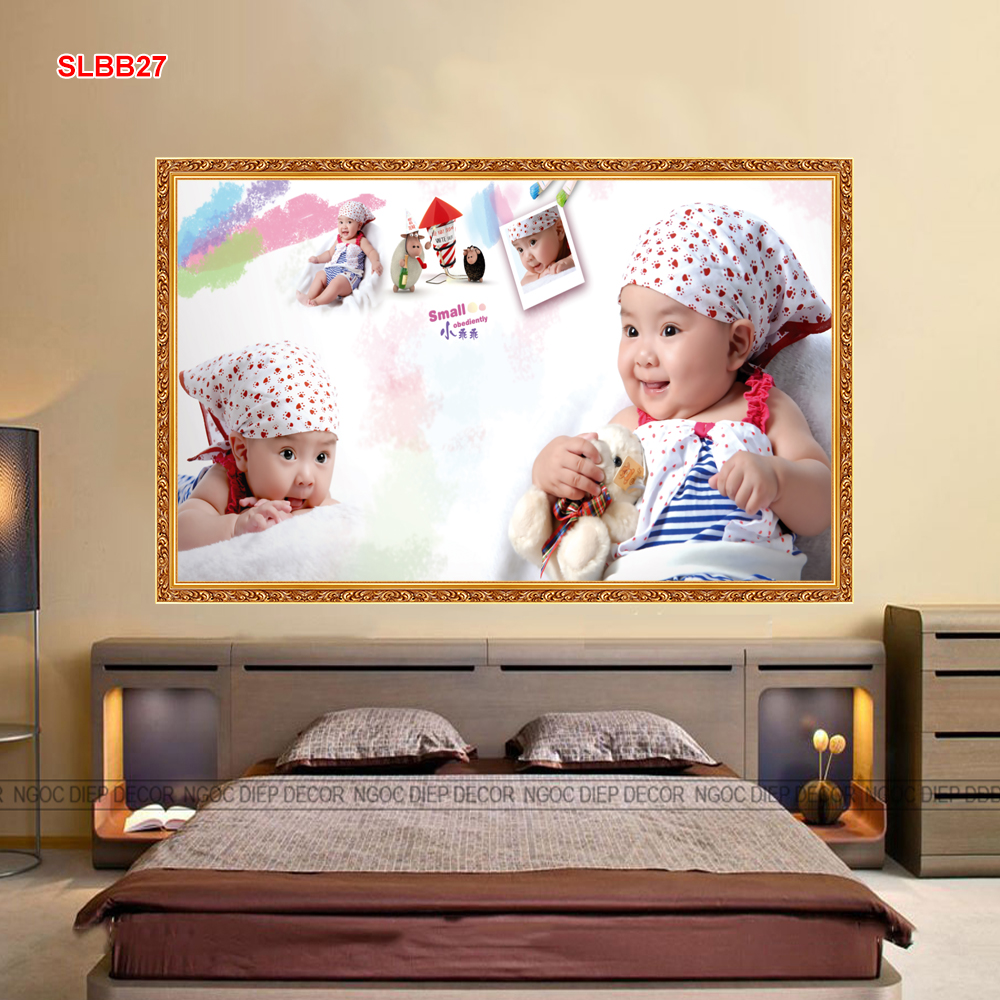 TRANH DÁN TƯỜNG 3D EM BÉ BABY -SLBB27- CÓ GHÉP THEO YÊU CẦU -TRANH TRANG TRÍ PHÒNG NGỦ
