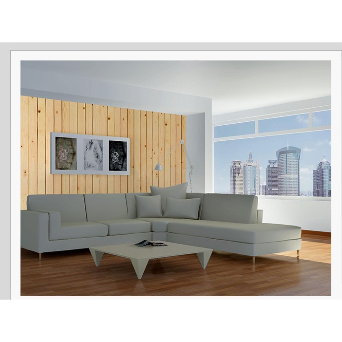 Decal giấy dán tường giả ván vàng sọc