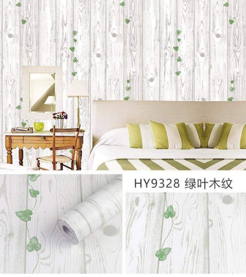 Giấy dán tường vân gỗ trắng BINBIN DTL48 (10mx0.6m)
