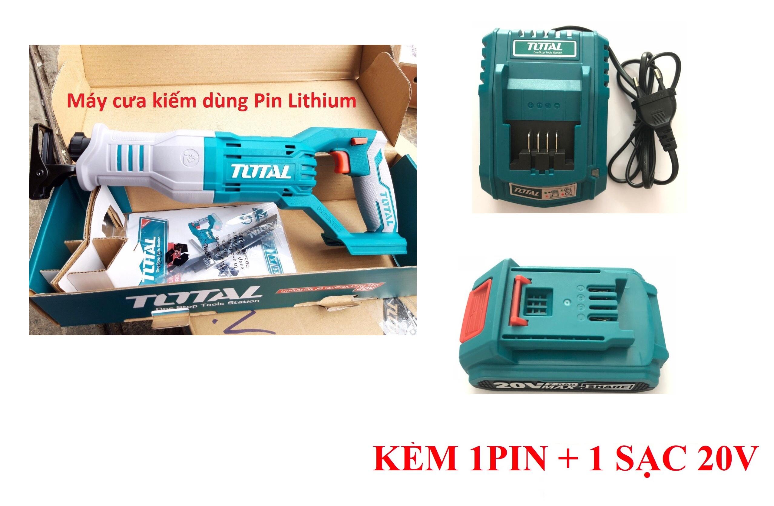 20V Máy cưa kiếm dùng pin Total TRSLI1151 (KÈM 1PIN + 1 SẠC 20V)