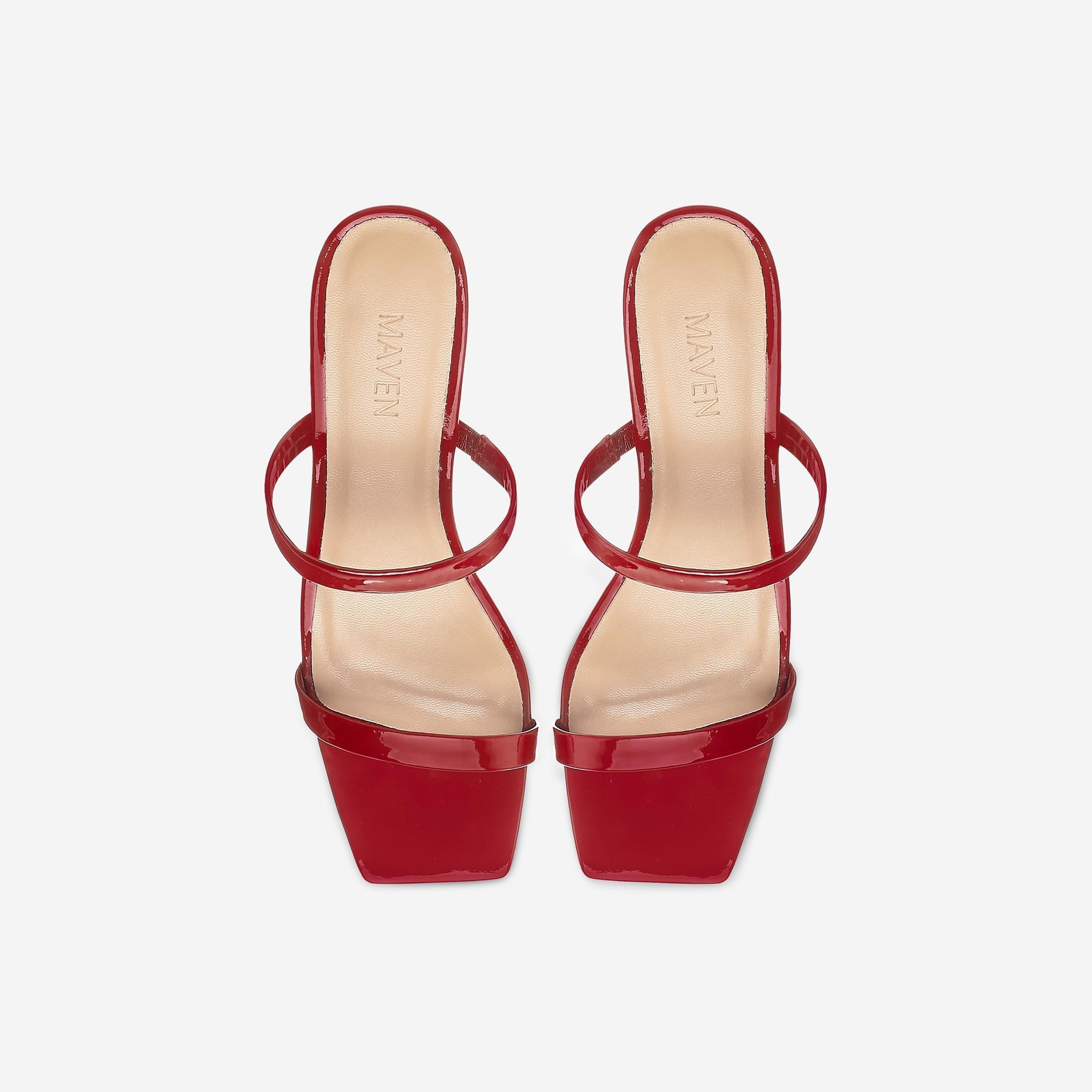 MAVEN - Giày sandal đỏ 5cm Sandy Red Heels