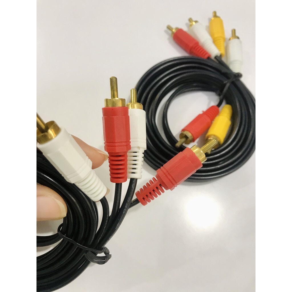 Cáp AV 2 ra 2 và 3 ra 3 đầu hoa sen 1.5M