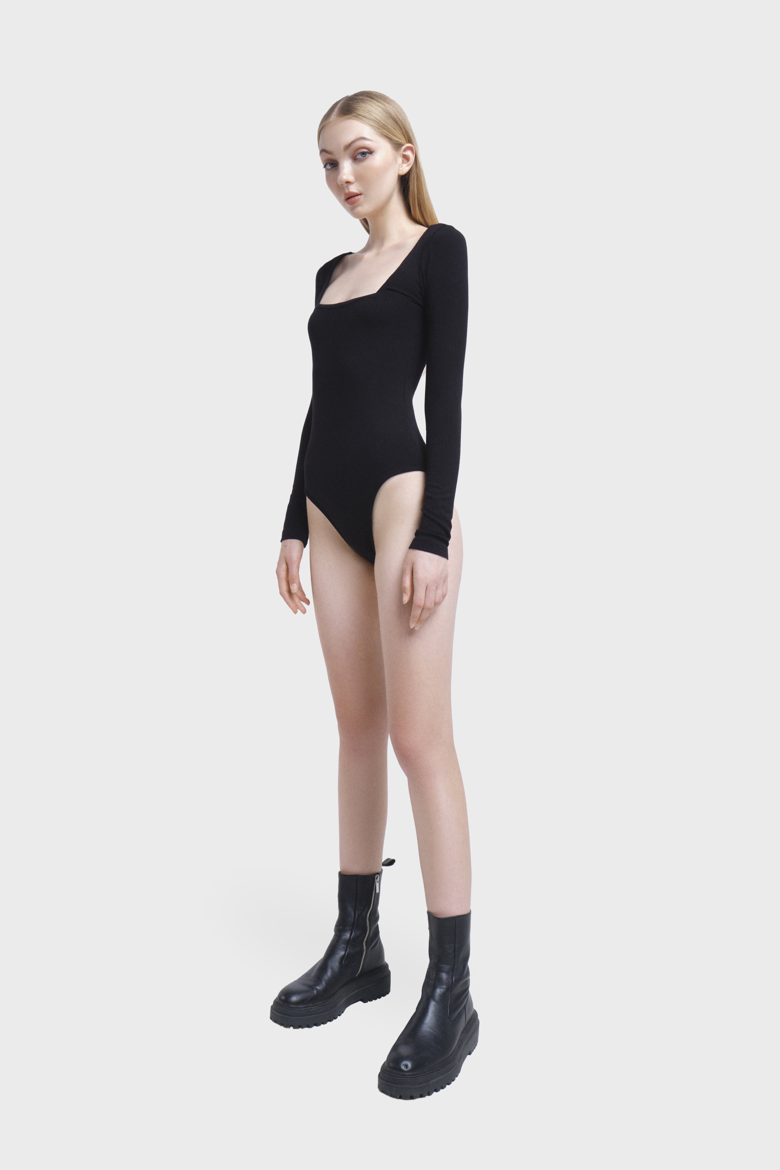 Áo Bodysuit tay dài cổ vuông NARCOTICS- LUNA