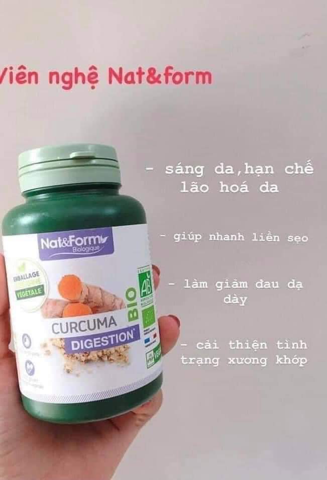 Tinh bột nghệ hữu cơ Nat&Form Bio Curcuma Pháp ( Tinh bột nghệ Nat&Form)