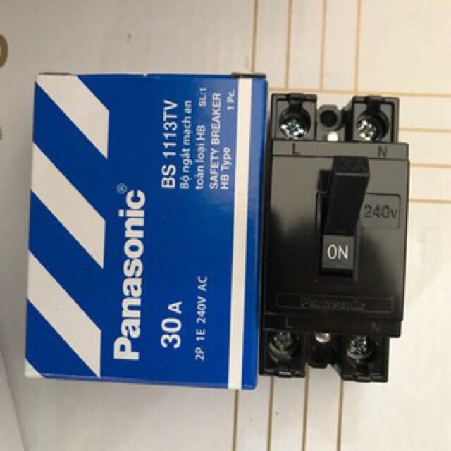 Cầu Dao Cb Cóc Tự Ngắt Panasonic 15A - 20A- 30A-40A - Đen