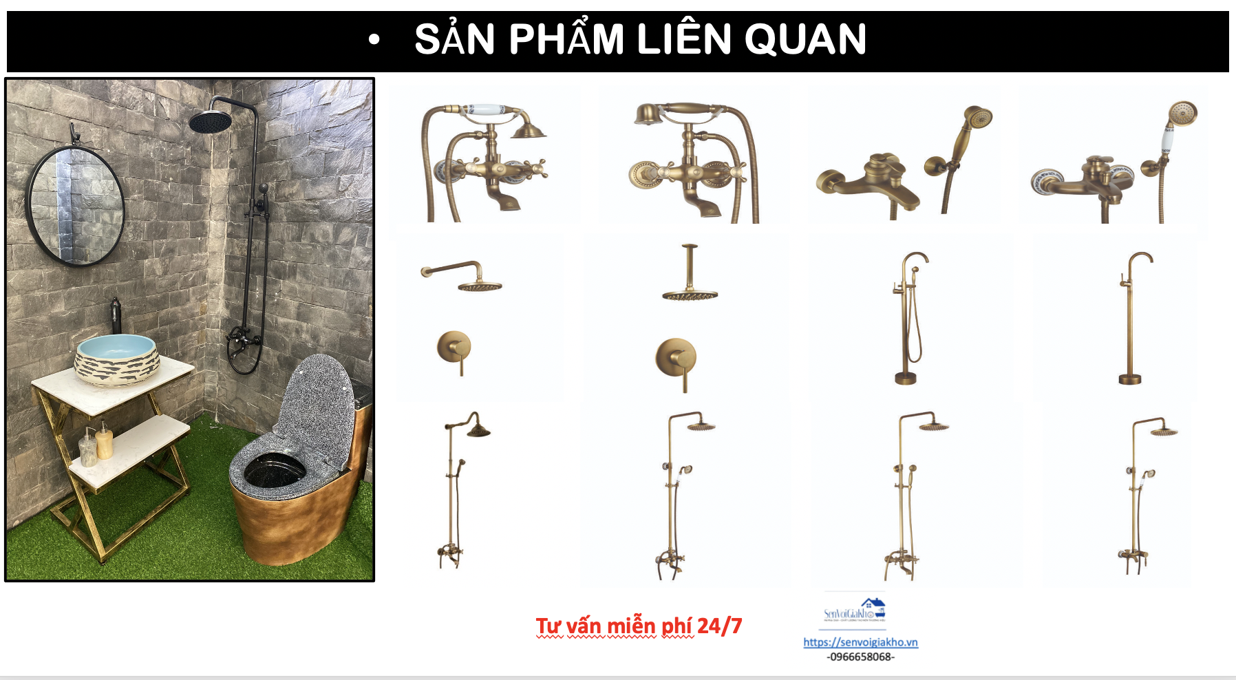 Sen tắm âm tường cổ điển [ BH chính hãng ]