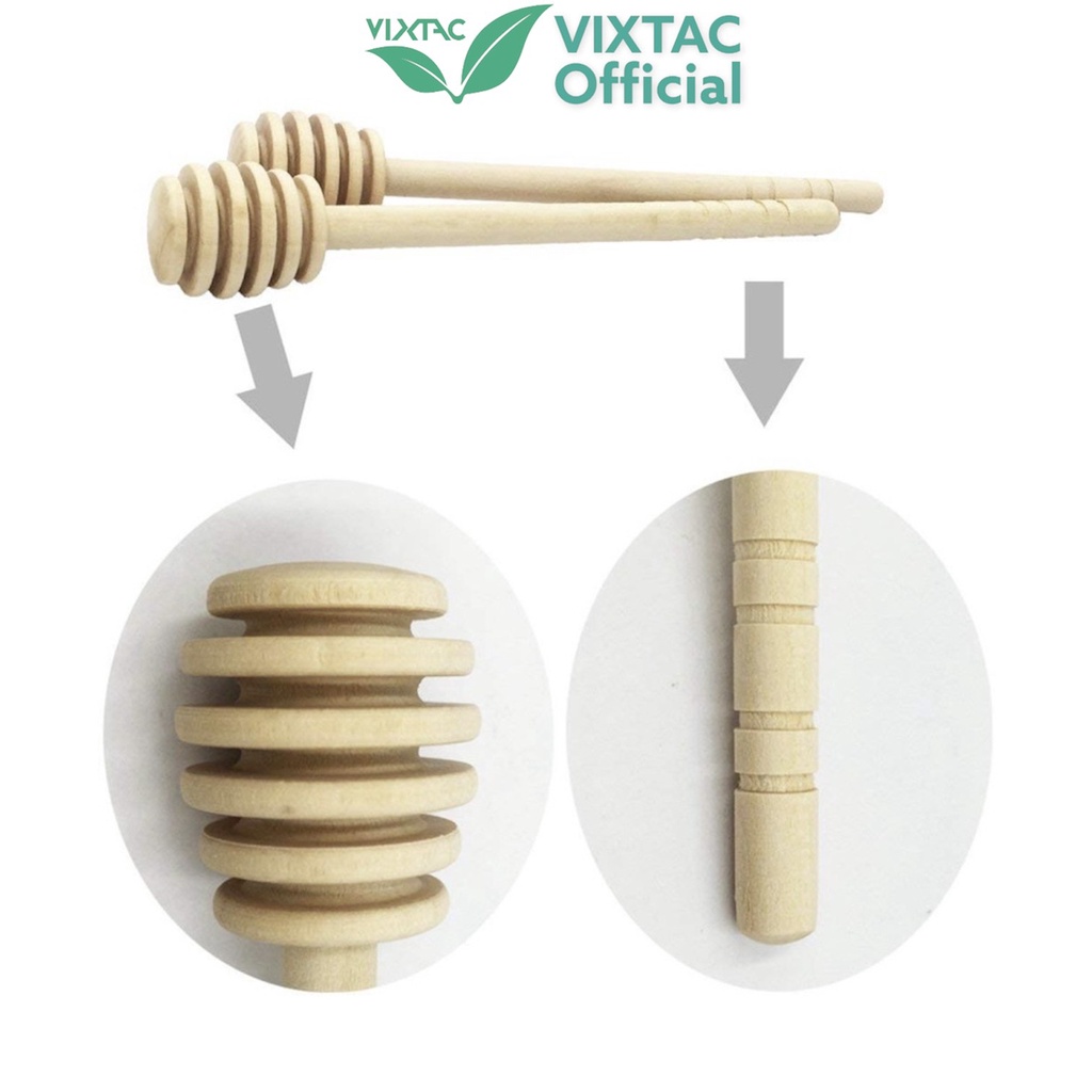 Que gỗ lấy mật ong VIXTAC kích thước dài 15cm