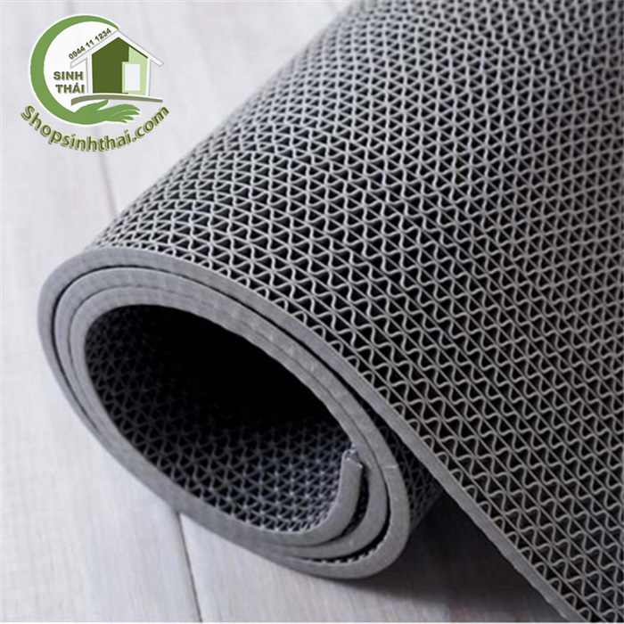 Thảm nhựa lưới chống trơn màu xám - [ 50cm x khổ 120cm ]