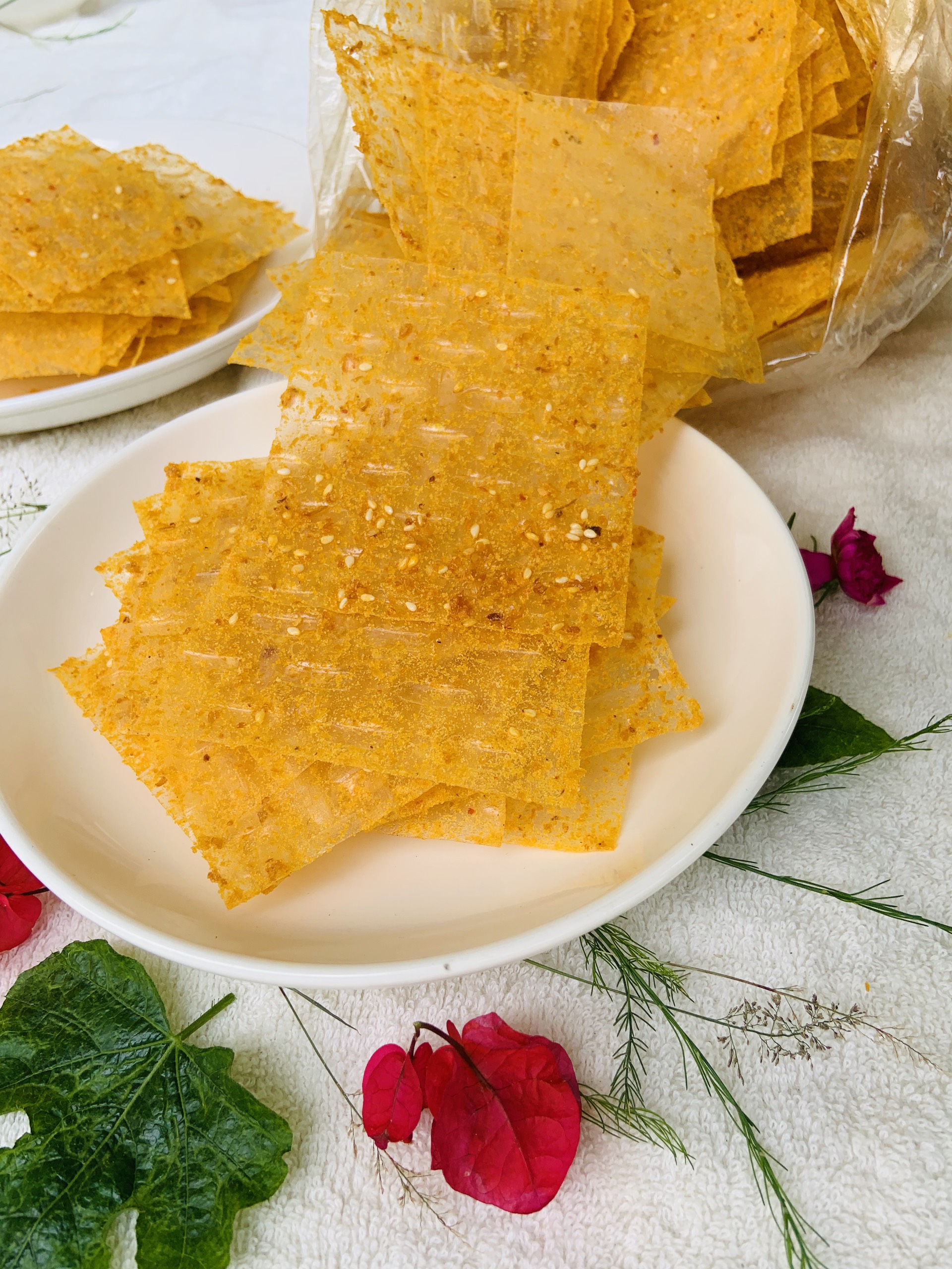 (500gr)Bánh Tráng Vuông Trộn Phô Mai