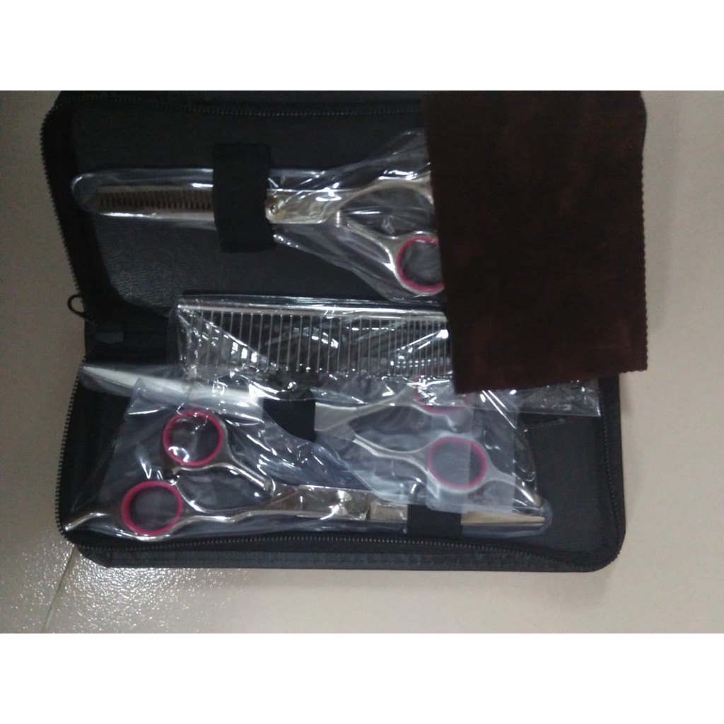 Bộ 3 kéo+lược cắt tỉa lông cho chó mèo (tặng kèm bao da),