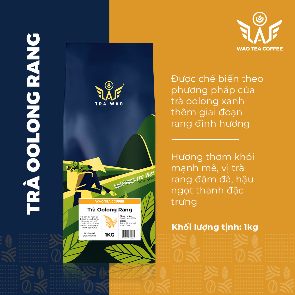 Trà Oolong Rang WAO (1kg) pha trà sữa oolong nướng cực thơm
