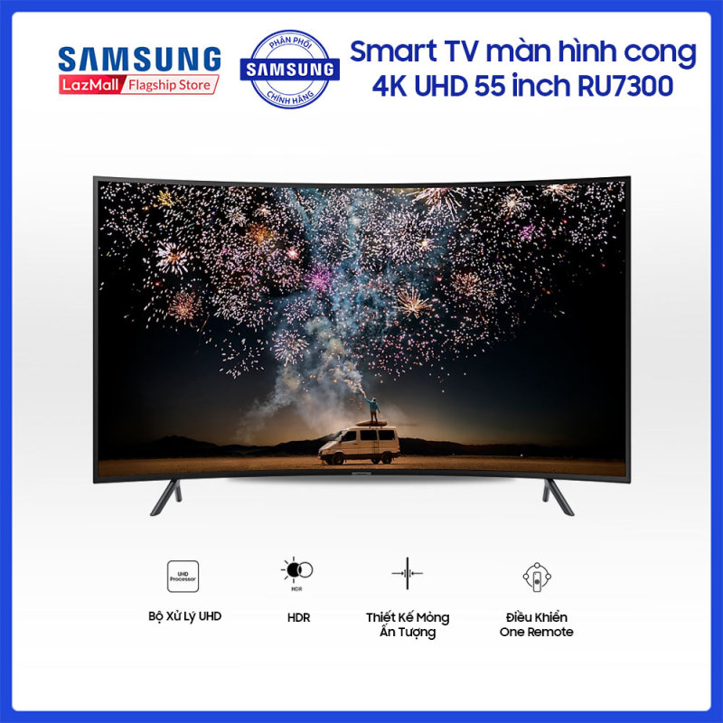 Smart TV Samsung màn hình cong 4K UHD 55 inch RU7300, giải trí đỉnh cao, độ phân giải sắc nét, tiện ích kết nối thông minh. chính hãng