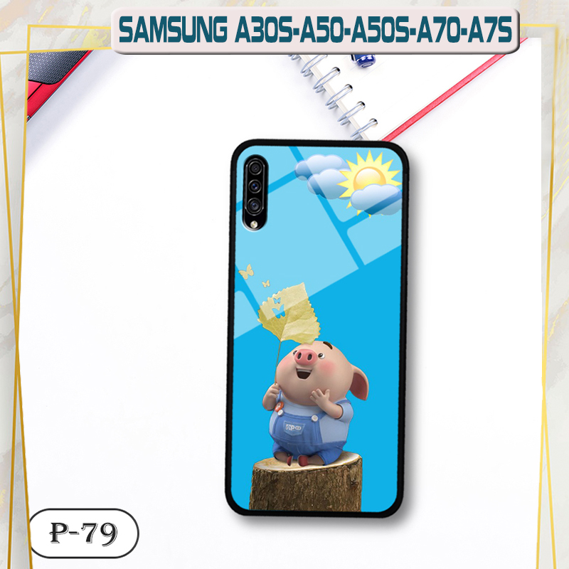 Ốp lưng kính 3D cute Samsung A50