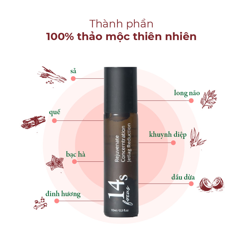 Tinh dầu lăn 14S Focus  Giúp tập trung phấn chấn trị đau đầu