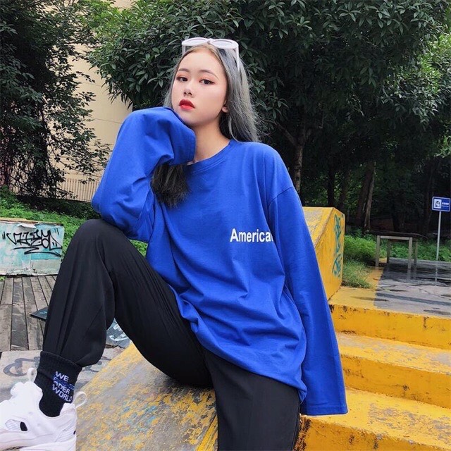 ÁO THUN TAY DÀI OVERSIZE AMERICAN FORM RỘNG CÁ TÍNH